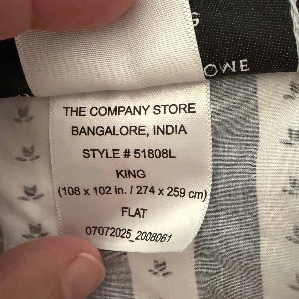 Heather Taylor Home x The Company Store differences sheet
